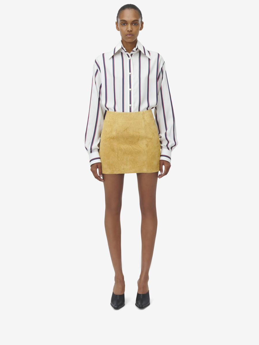 ALEXANDER MCQUEEN - Suede Mini Skirt - Item 817927Q5AOR2009